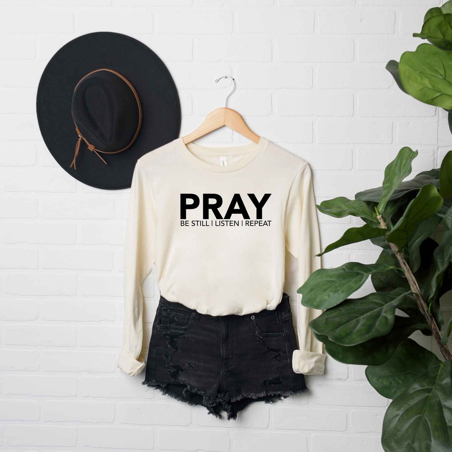 Pray Be Still | Long Sleeve Crew Neck