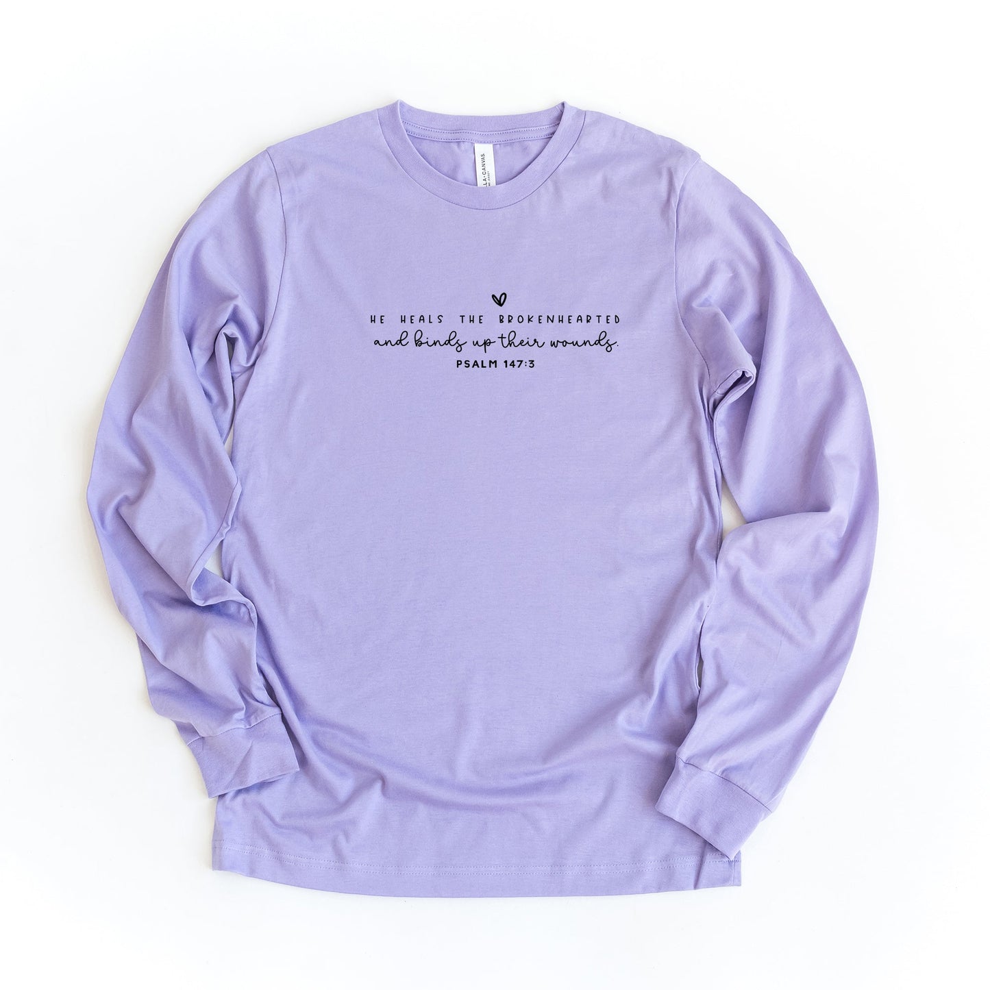 He Heals The Brokenhearted | Long Sleeve Crew Neck