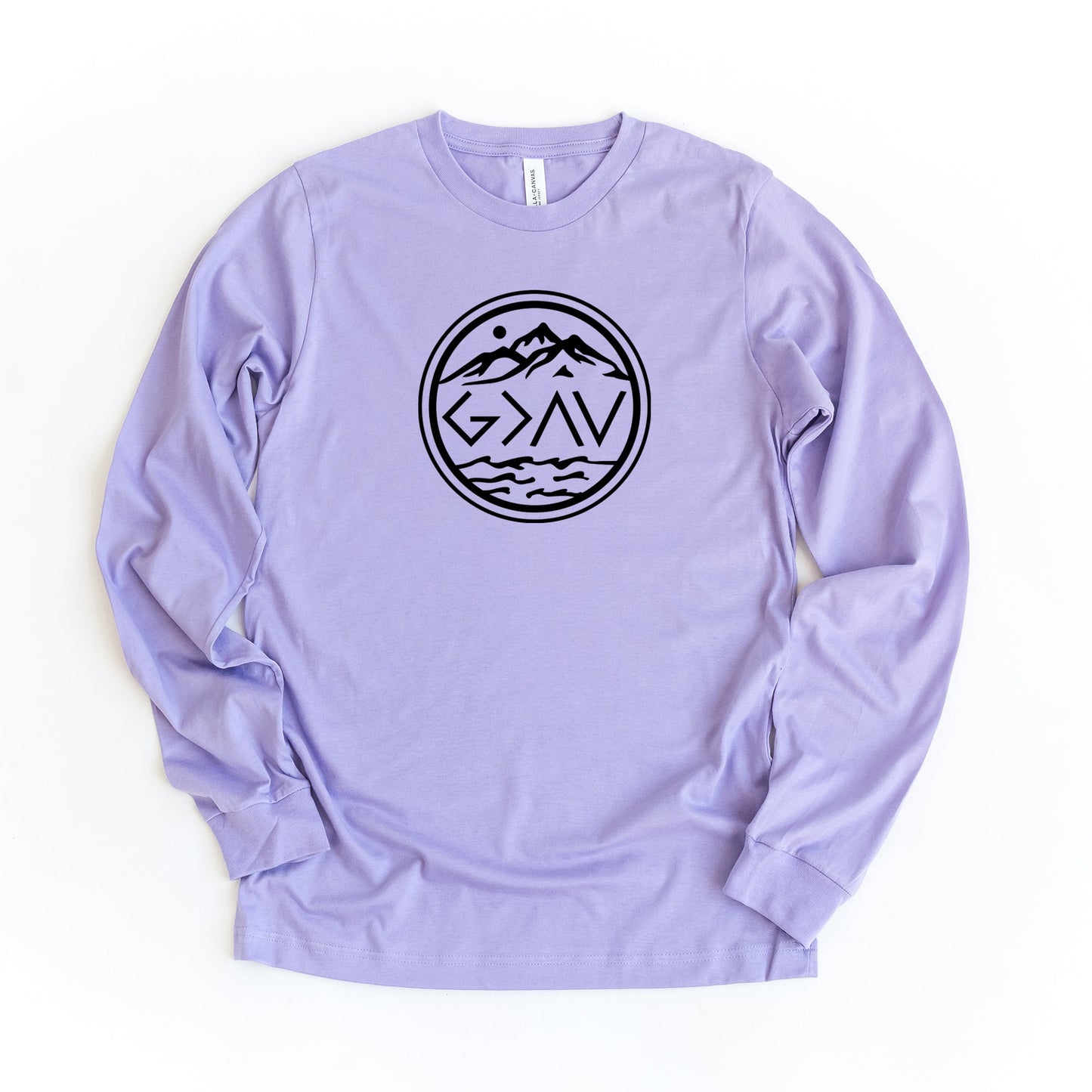 God Is Greater Circle | Long Sleeve Crew Neck