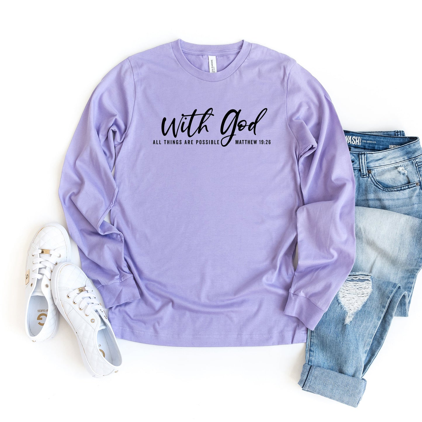 With God | Long Sleeve Crew Neck