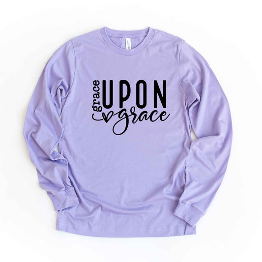 Grace Upon Grace Heart | Long Sleeve Crew Neck