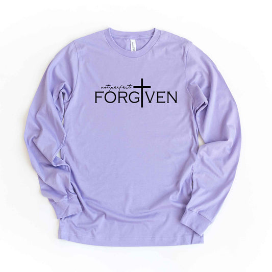 Not Perfect Forgiven Cross | Long Sleeve Crew Neck