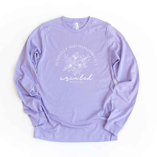 Fearfully And Wonderfully Created Flowers | Long Sleeve Crew Neck