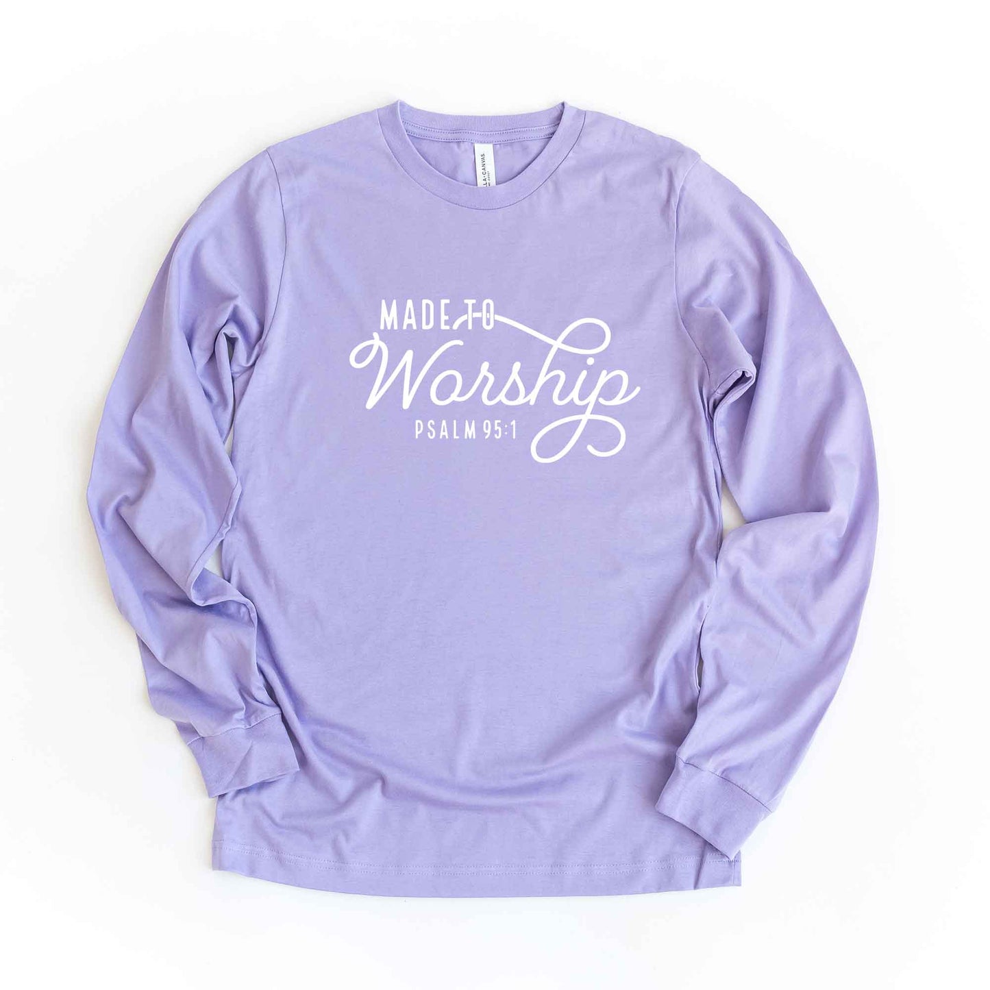 Made To Worship Scripture | Long Sleeve Crew Neck