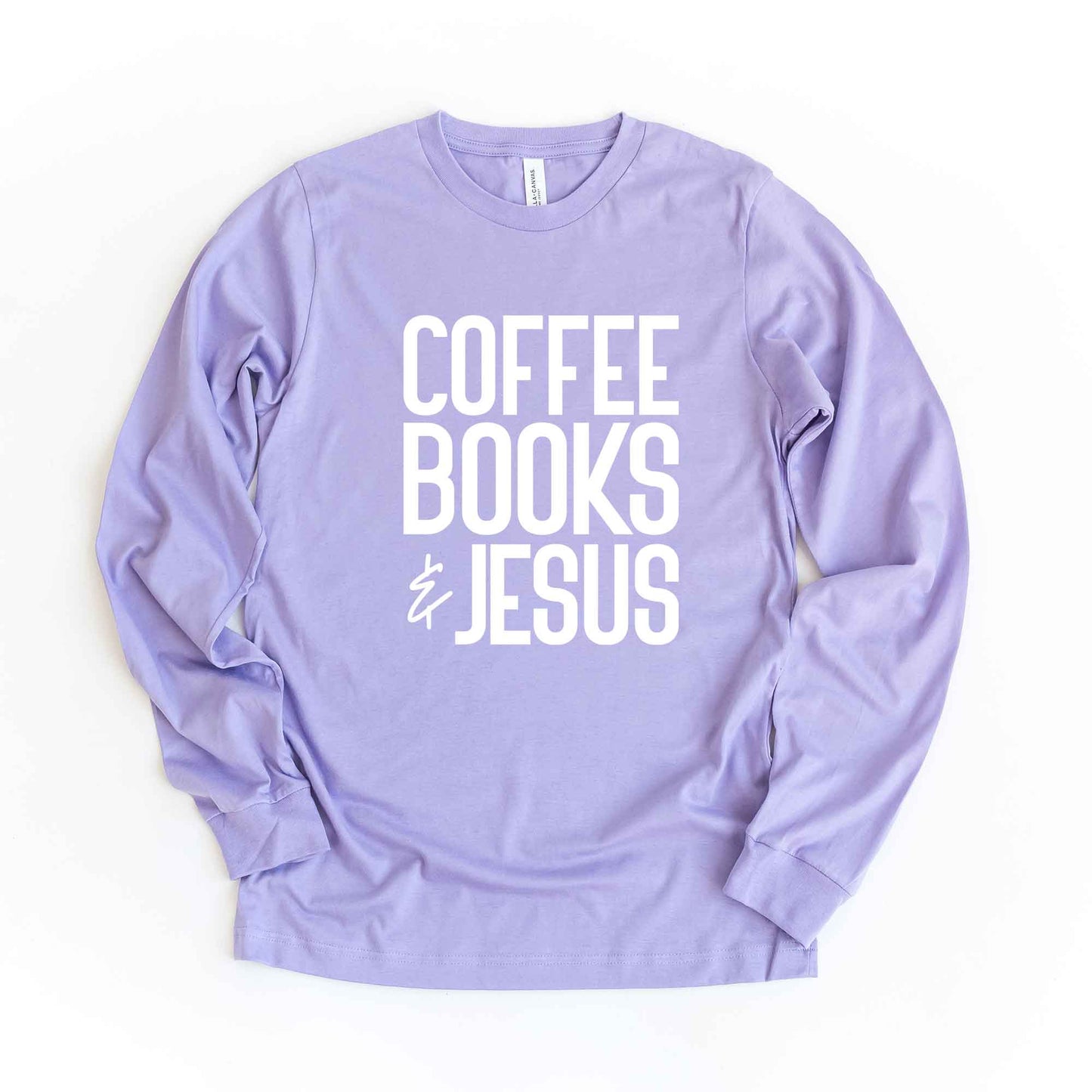 Coffee Books Jesus | Long Sleeve Crew Neck