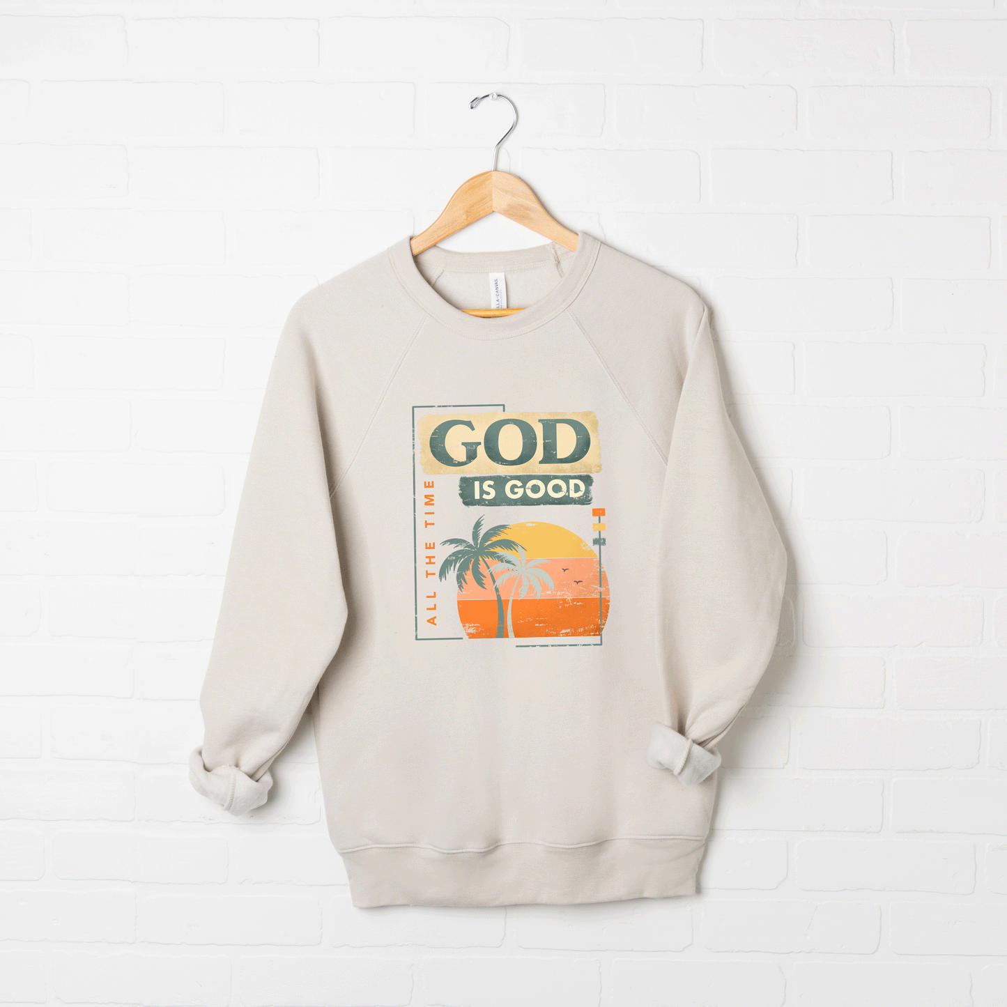 God Is Good Sunset | Bella Canvas Premium Sweatshirt