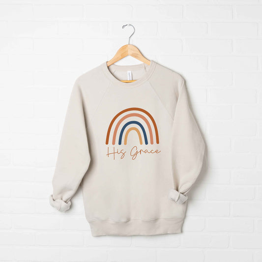 His Grace Rainbow | Bella Canvas Premium Sweatshirt