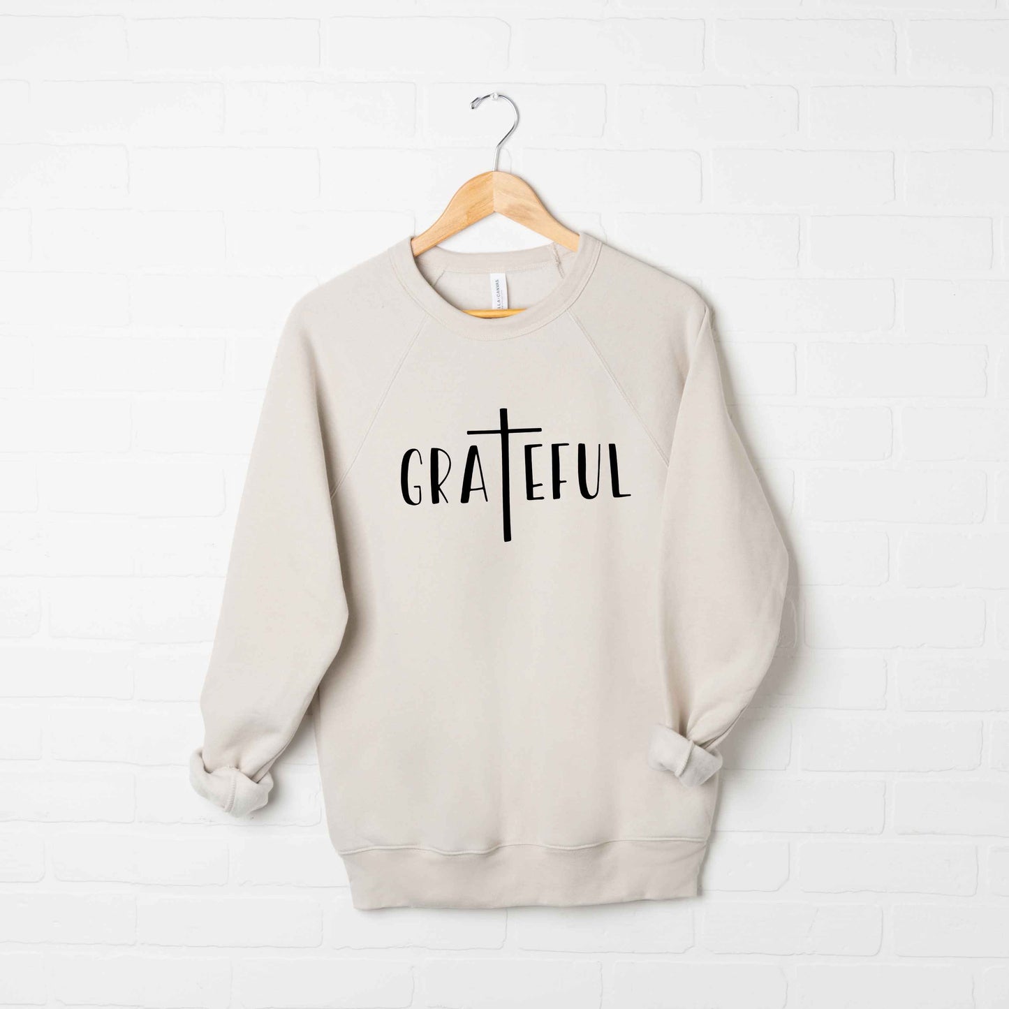 Grateful Cross | Bella Canvas Premium Sweatshirt