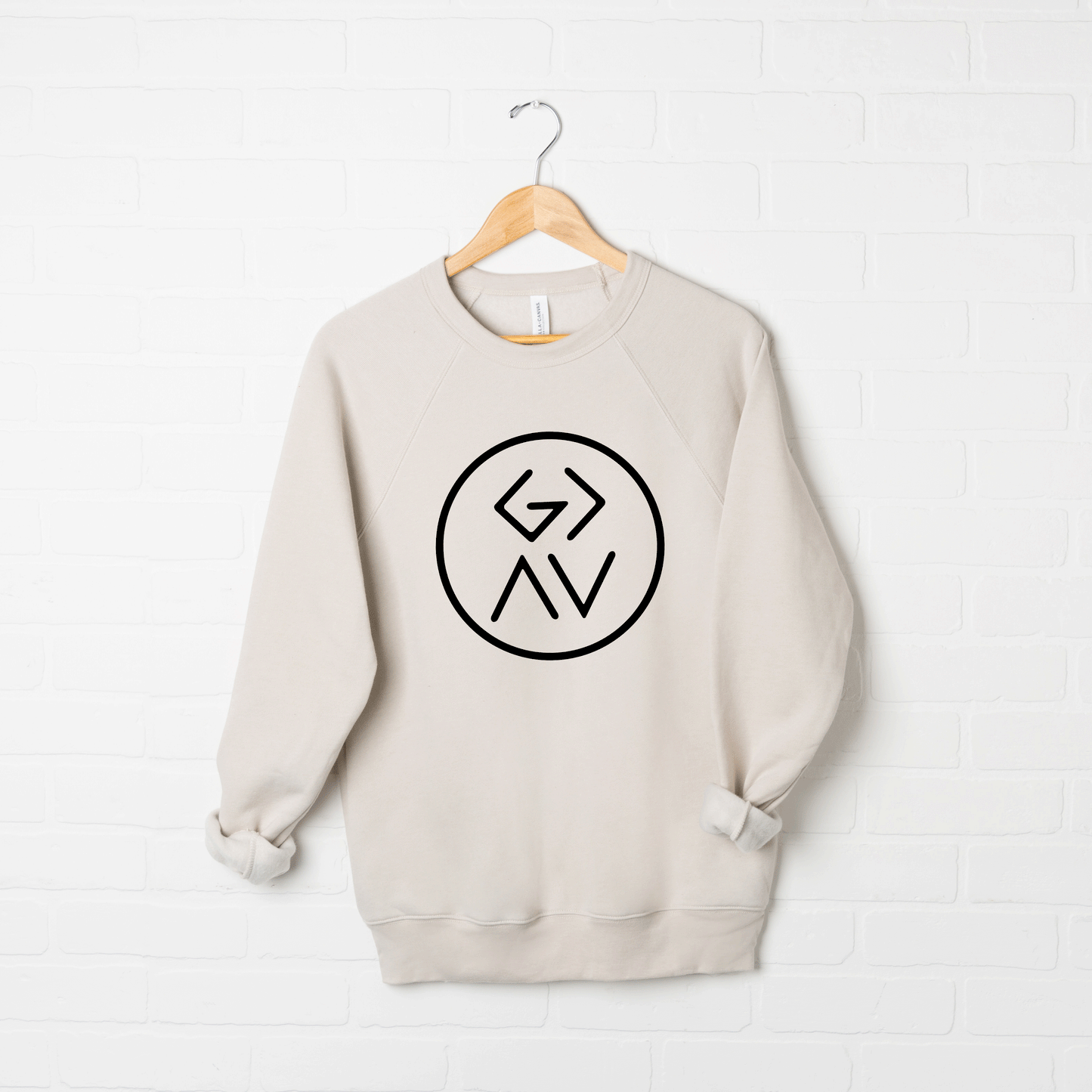 God Is Greater Circle Letters | Bella Canvas Premium Sweatshirt