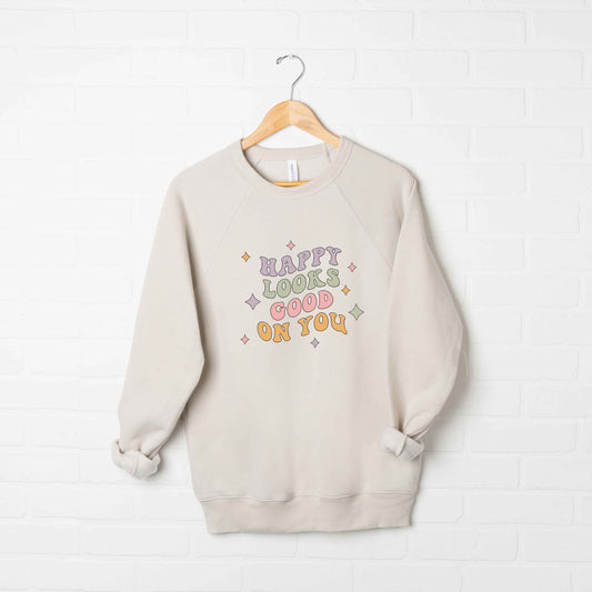 Happy Looks Good On You | Bella Canvas Premium Sweatshirt