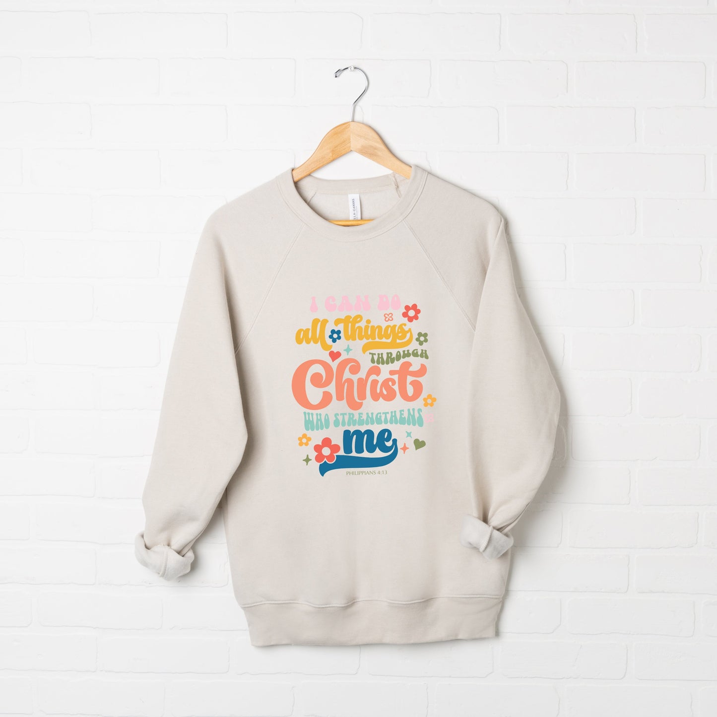 I Can Do All Things Colorful | Bella Canvas Premium Sweatshirt