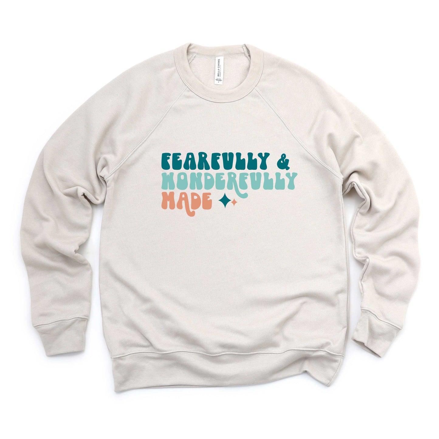 Fearfully And Wonderfully Made Colorful | Bella Canvas Premium Sweatshirt