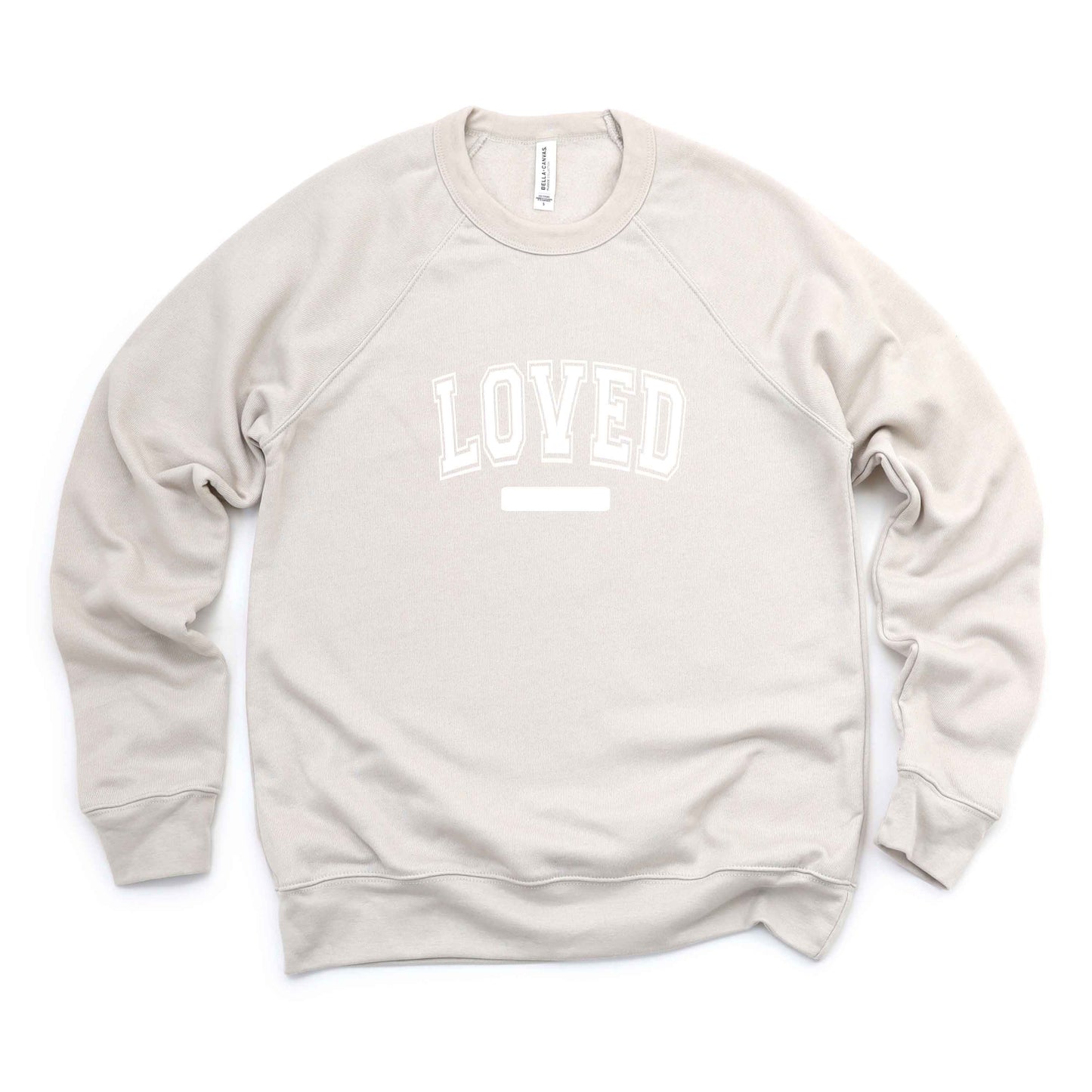 Loved Varsity | Bella Canvas Premium Sweatshirt