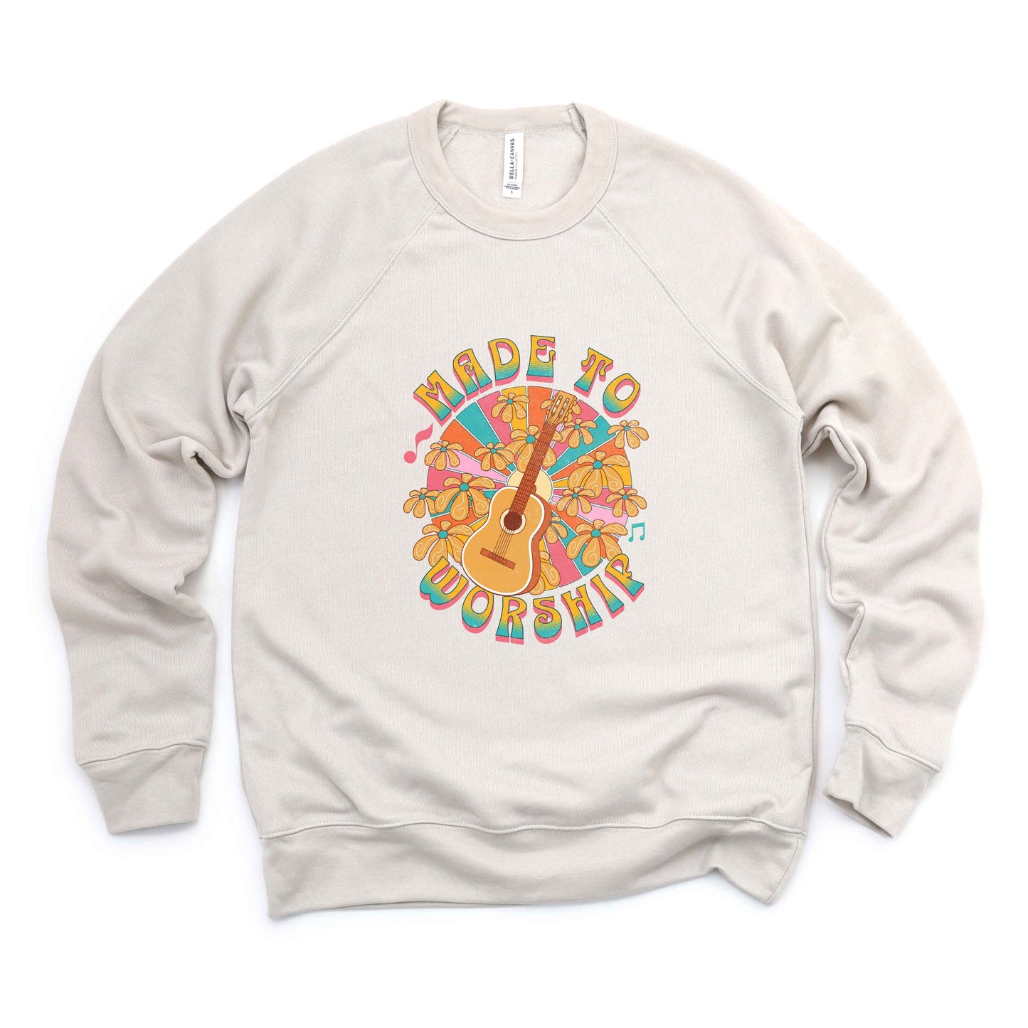 Made To Worship Guitar | Bella Canvas Premium Sweatshirt