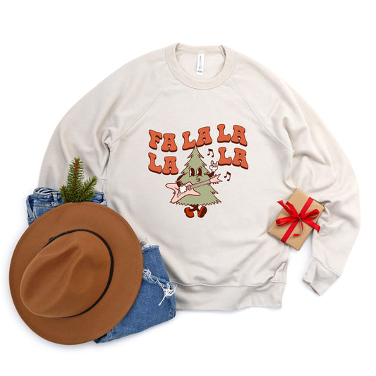 Fa La La Rockin Tree | Bella Canvas Sweatshirt