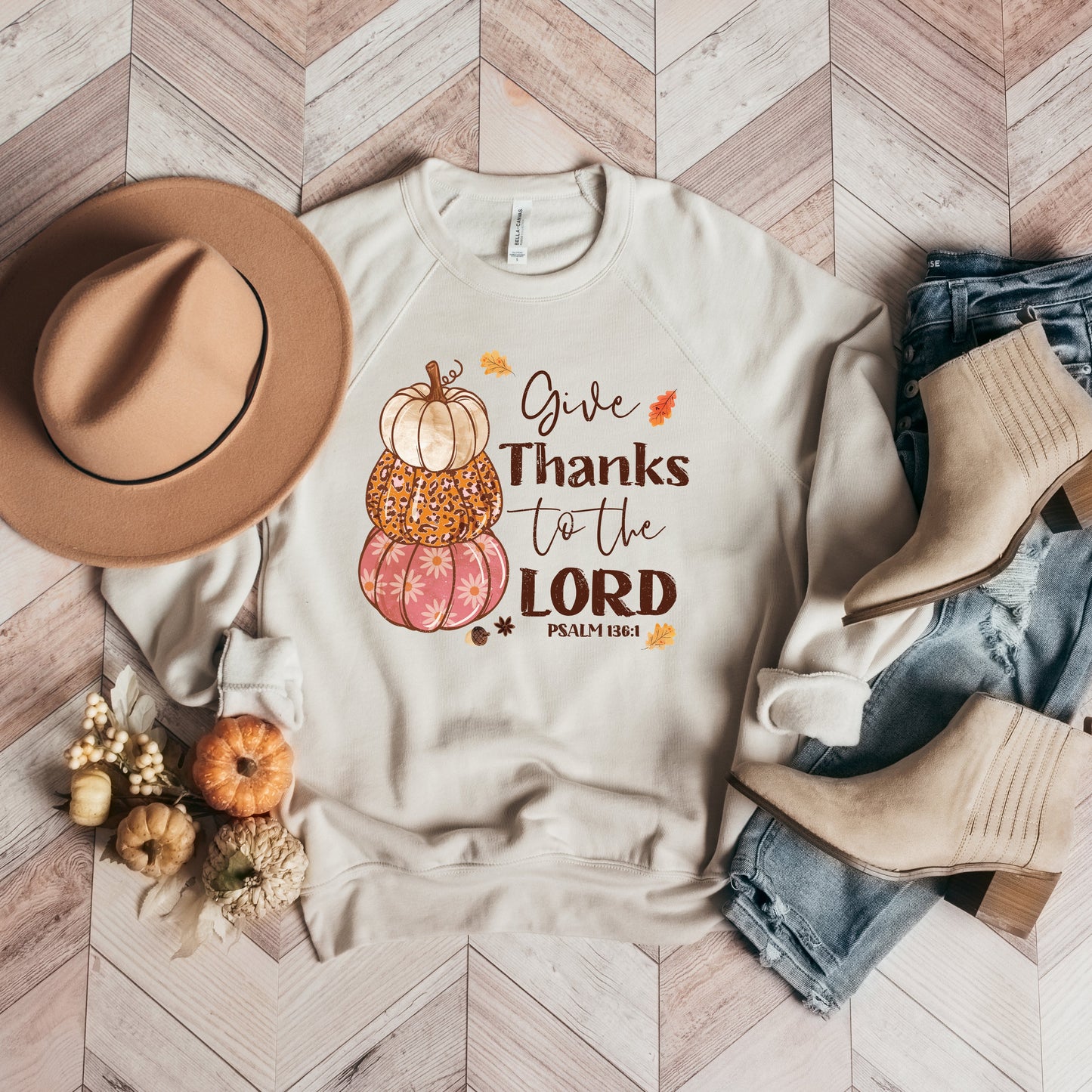 Give Thanks Pumpkins | Bella Canvas Sweatshirt