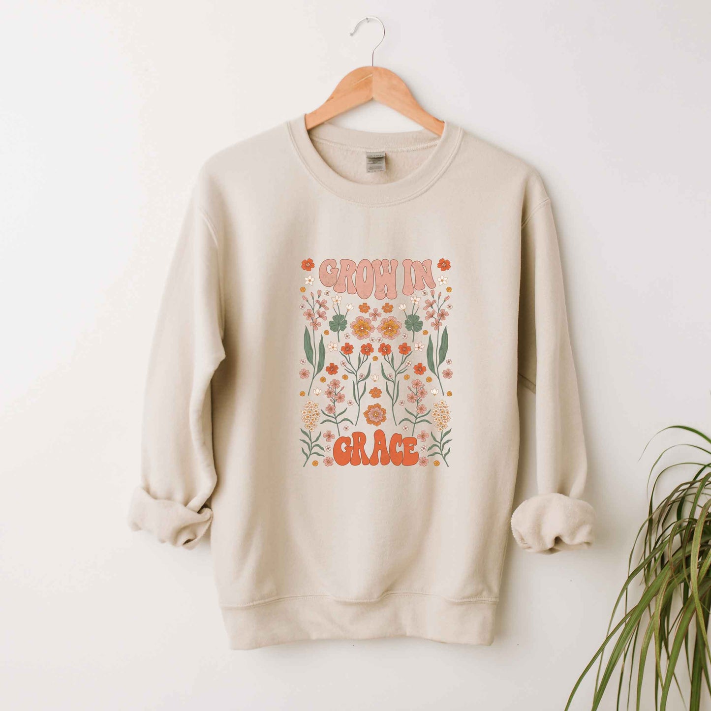 Grow in Grace Leaves | Sweatshirt