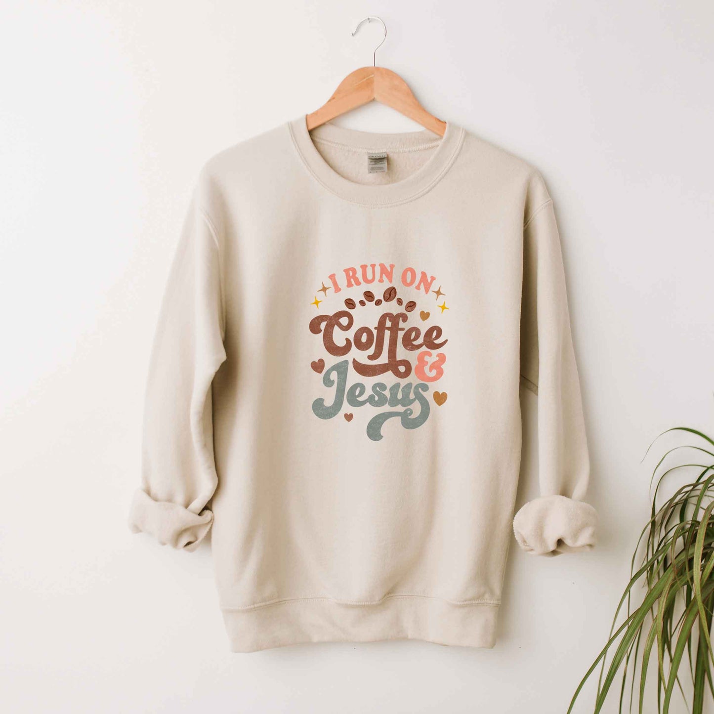 Coffee and Jesus Colorful | Sweatshirt