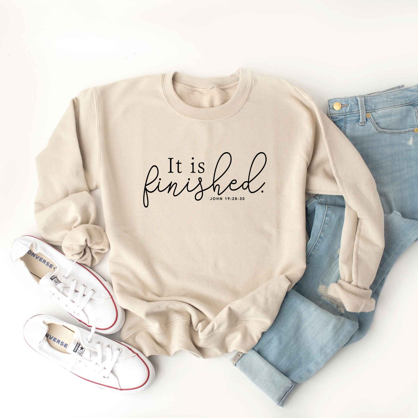 It Is Finished Scripture | Sweatshirt