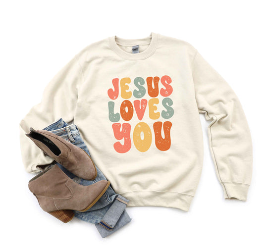 Jesus Loves You Colorful | Sweatshirt