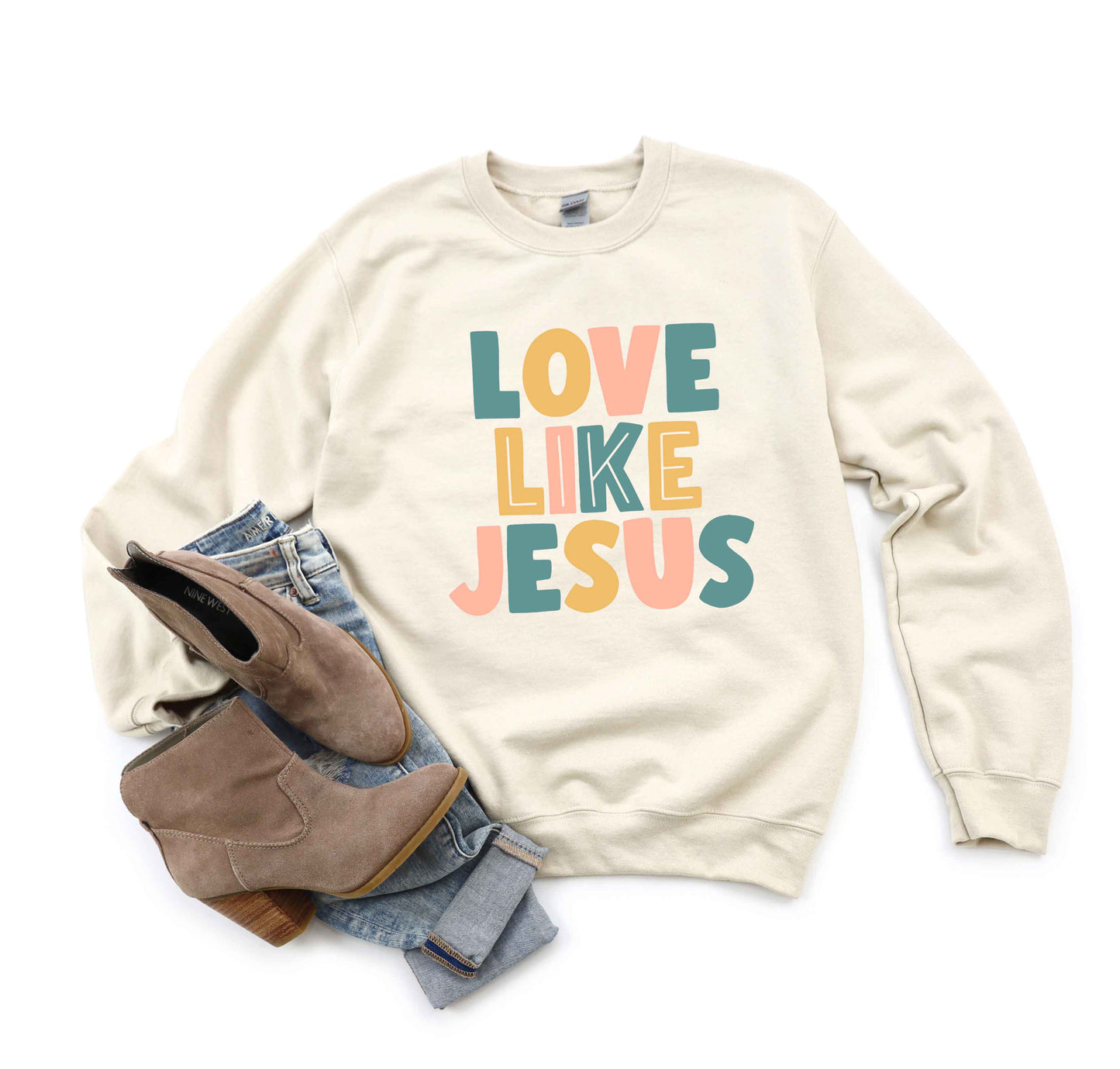 Love Like Jesus Colorful | Sweatshirt