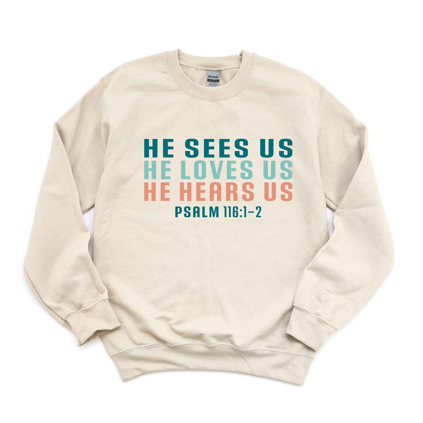 He Sees Us Colorful Words | Sweatshirt