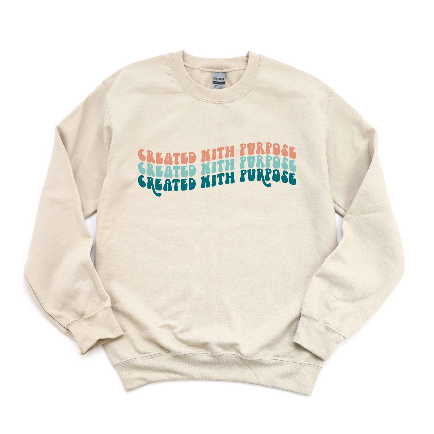 Created With A Purpose Stacked Wavy | Sweatshirt