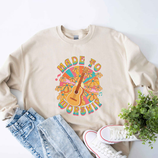 Made To Worship Guitar | Sweatshirt