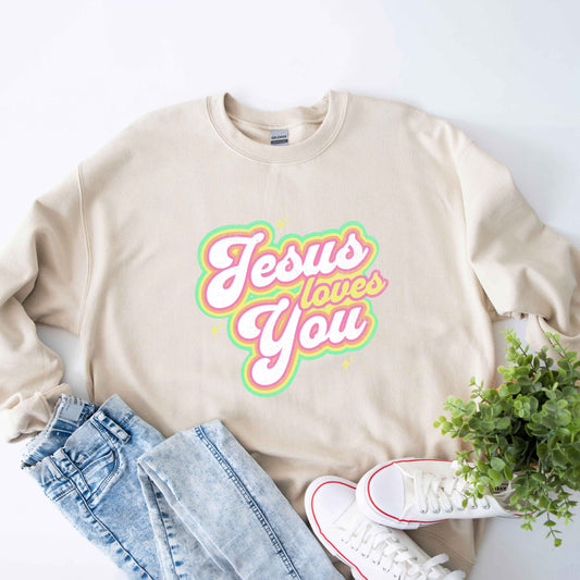 Jesus Loves You Stars | Sweatshirt