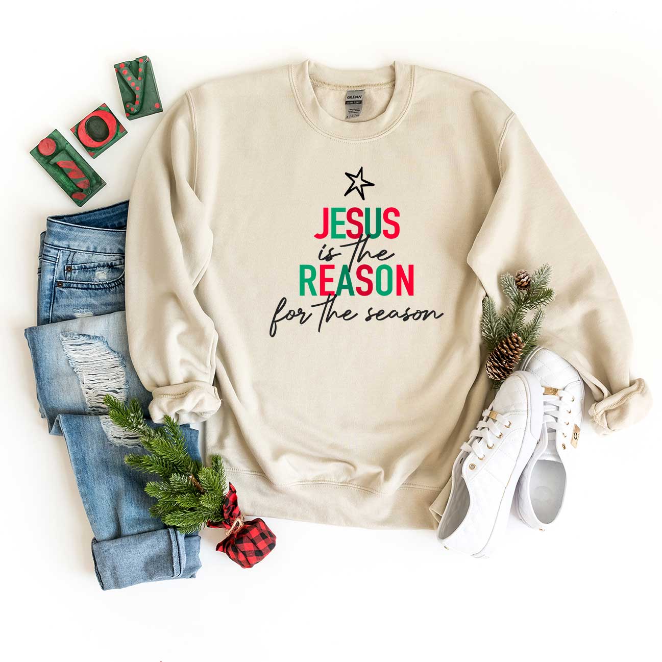 Reason For The Season Colorful | Sweatshirt