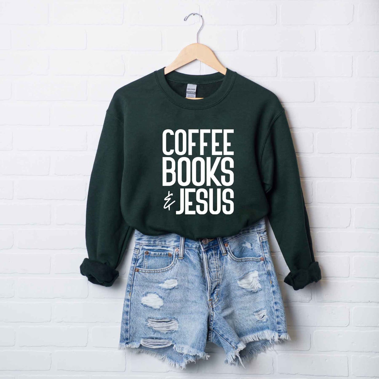 Coffee Books Jesus | Sweatshirt