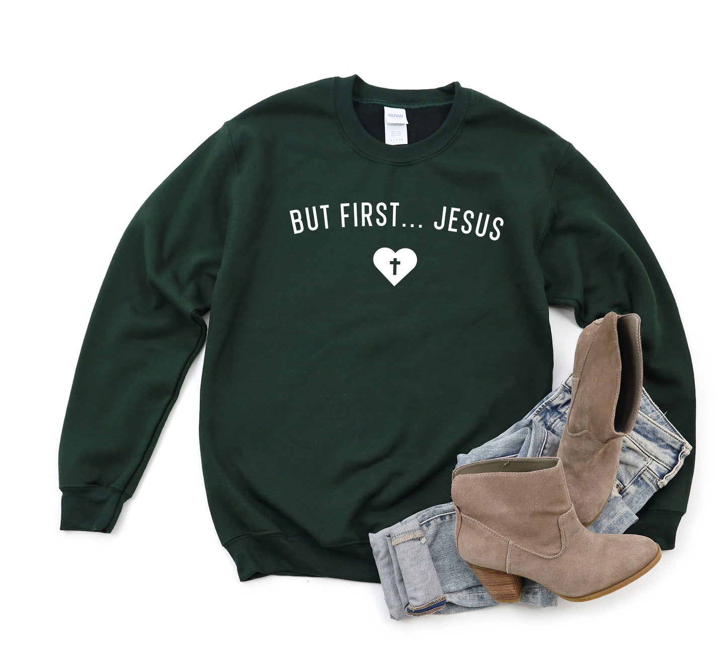 But First Jesus Heart | Sweatshirt