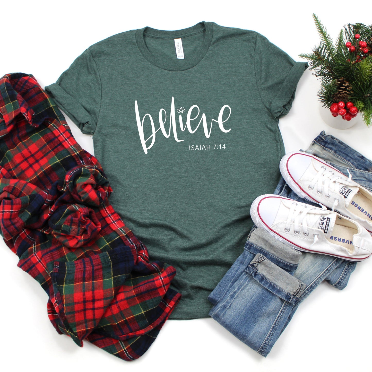 Believe Scripture | Short Sleeve Crew Neck