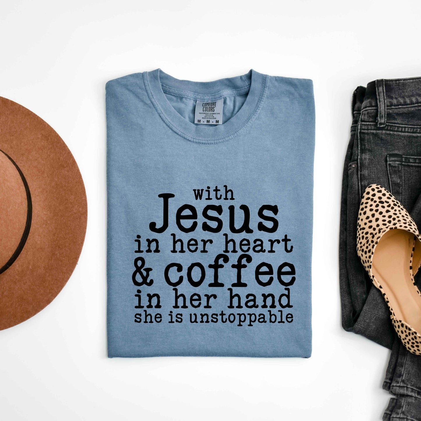 Jesus In Her Heart | Garment Dyed Tee