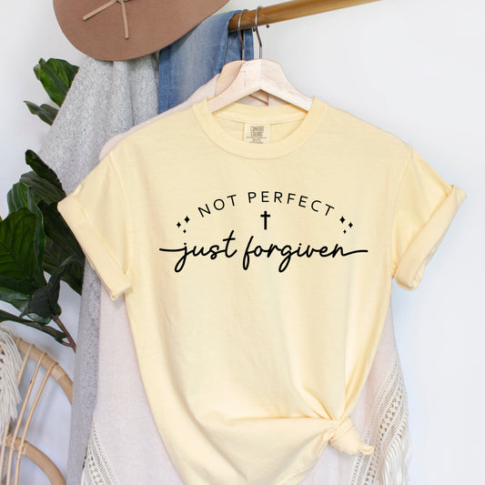 Not Perfect Just Forgiven Cross | Garment Dyed Tee