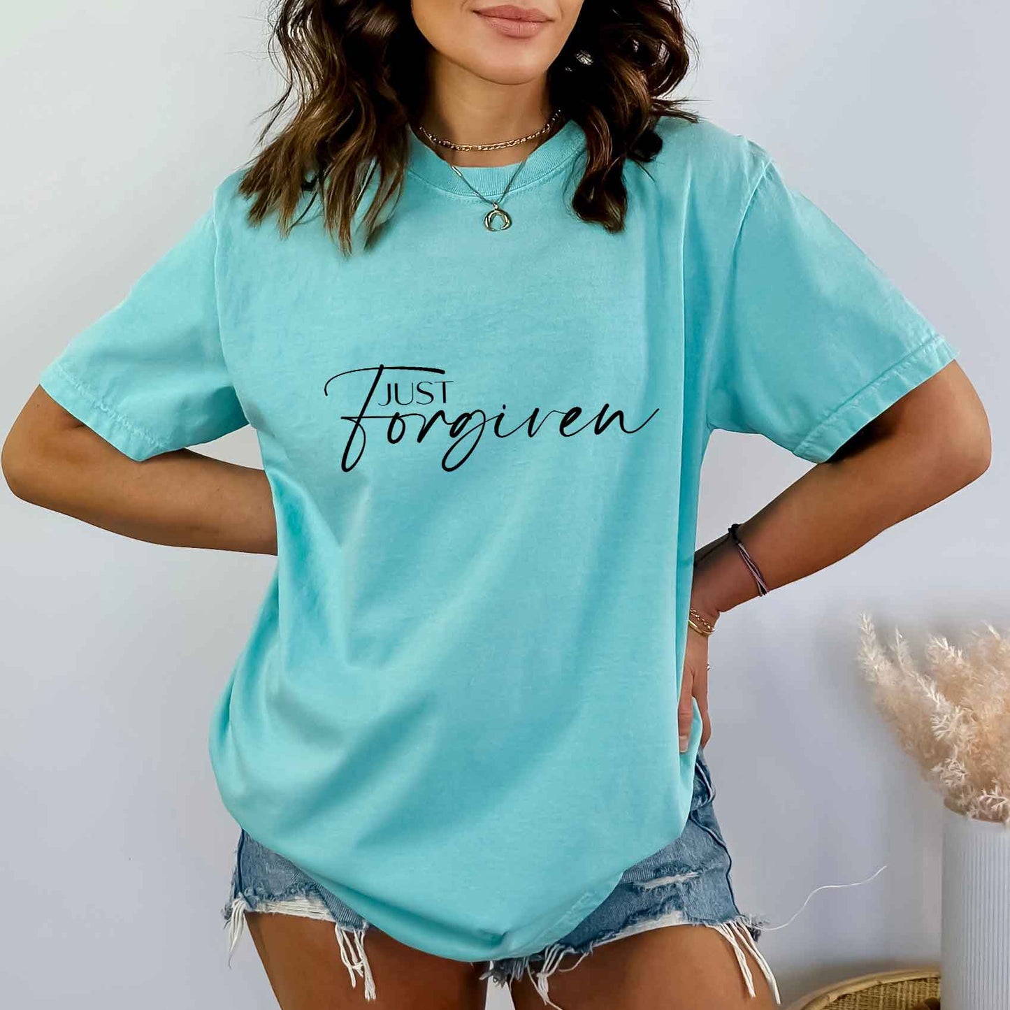 Just Forgiven Cursive | Garment Dyed Tee