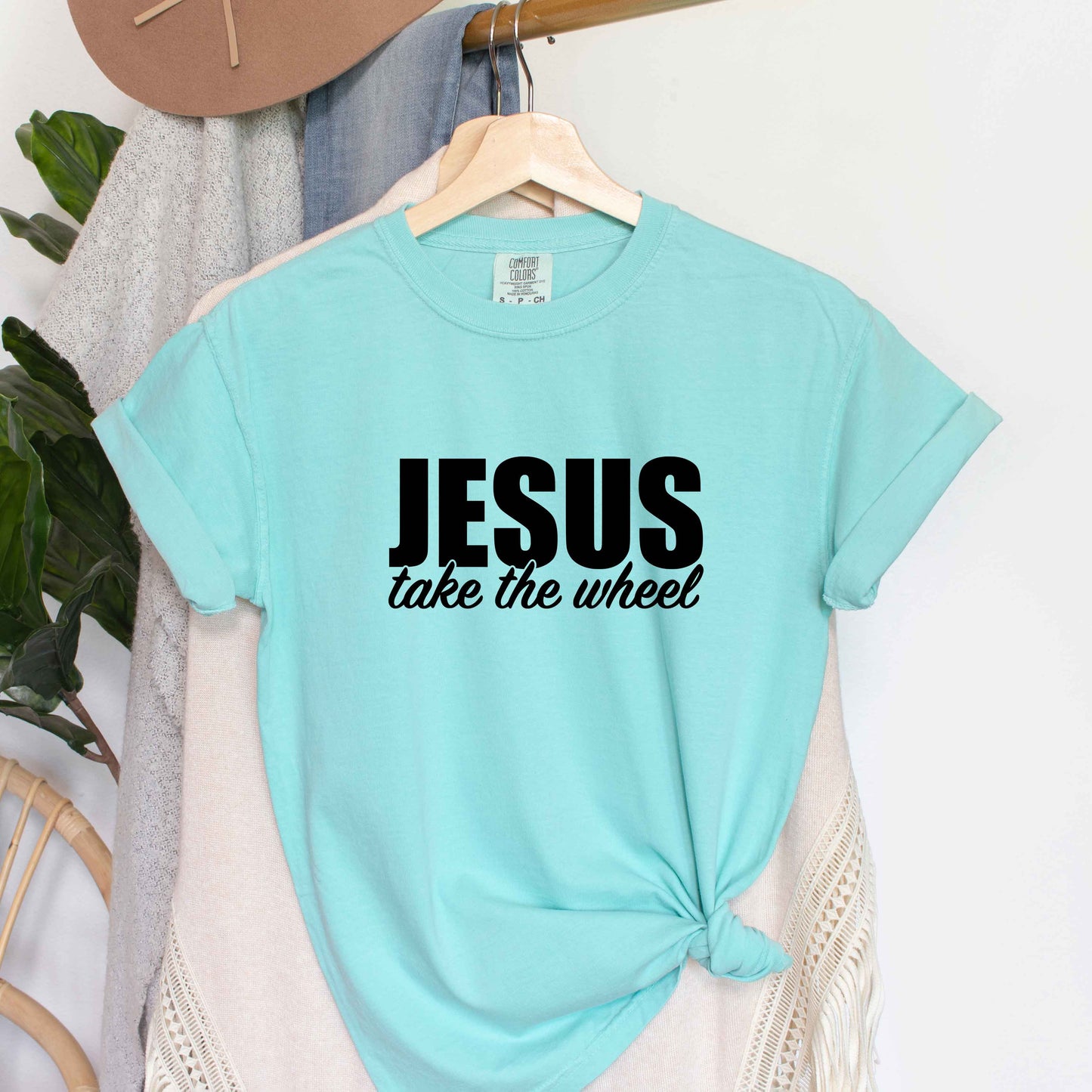 Jesus Take The Wheel | Garment Dyed Tee