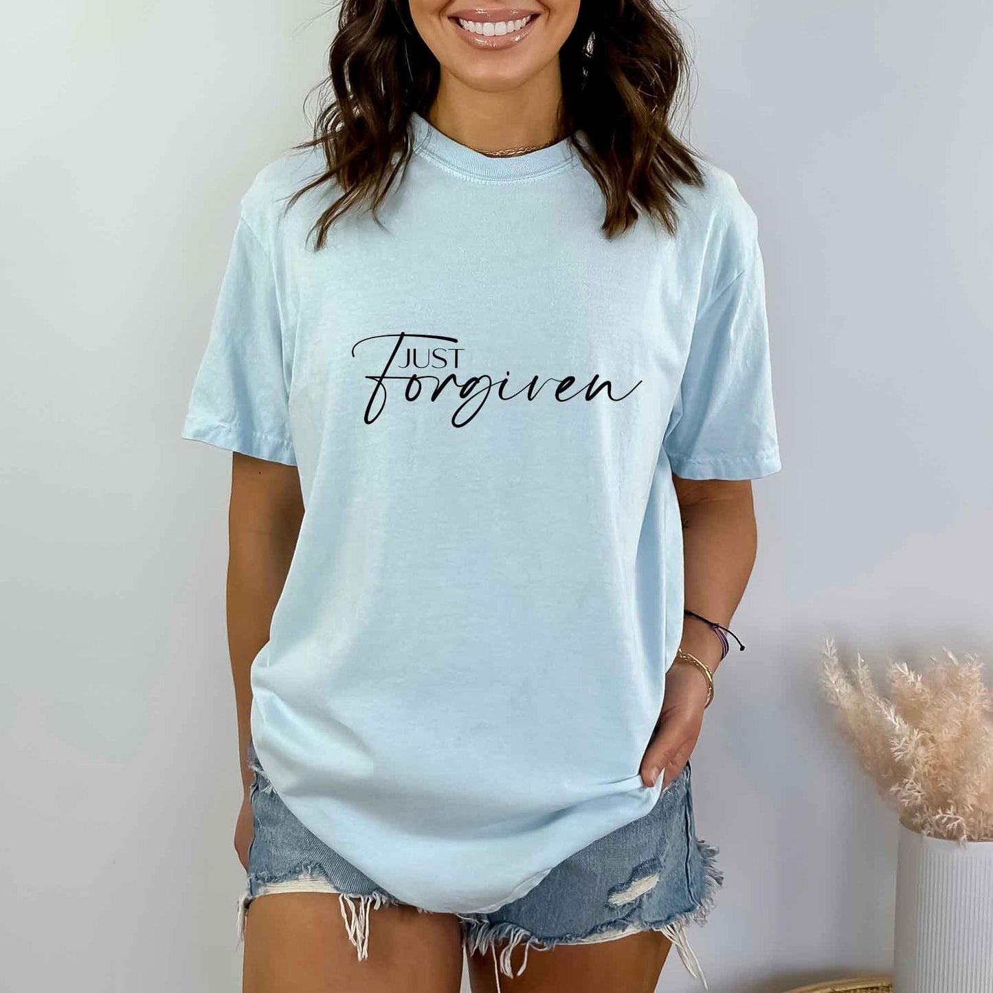 Just Forgiven Cursive | Garment Dyed Tee