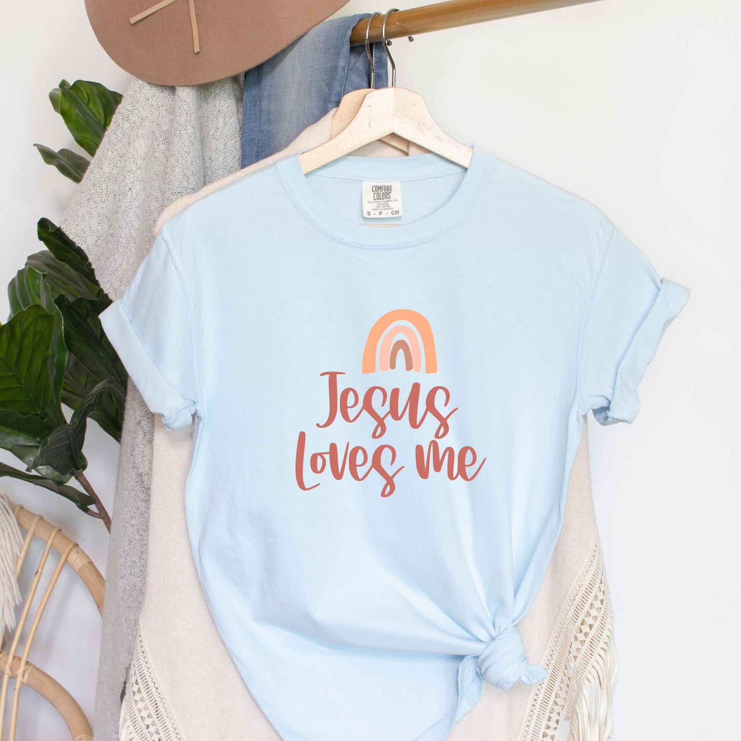 Jesus Loves Me Rainbow | Garment Dyed Tee