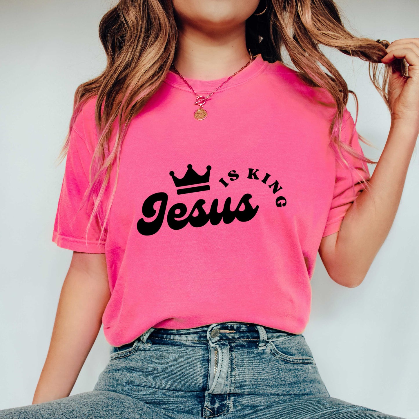 Jesus Is The King Crown | Garment Dyed Tee