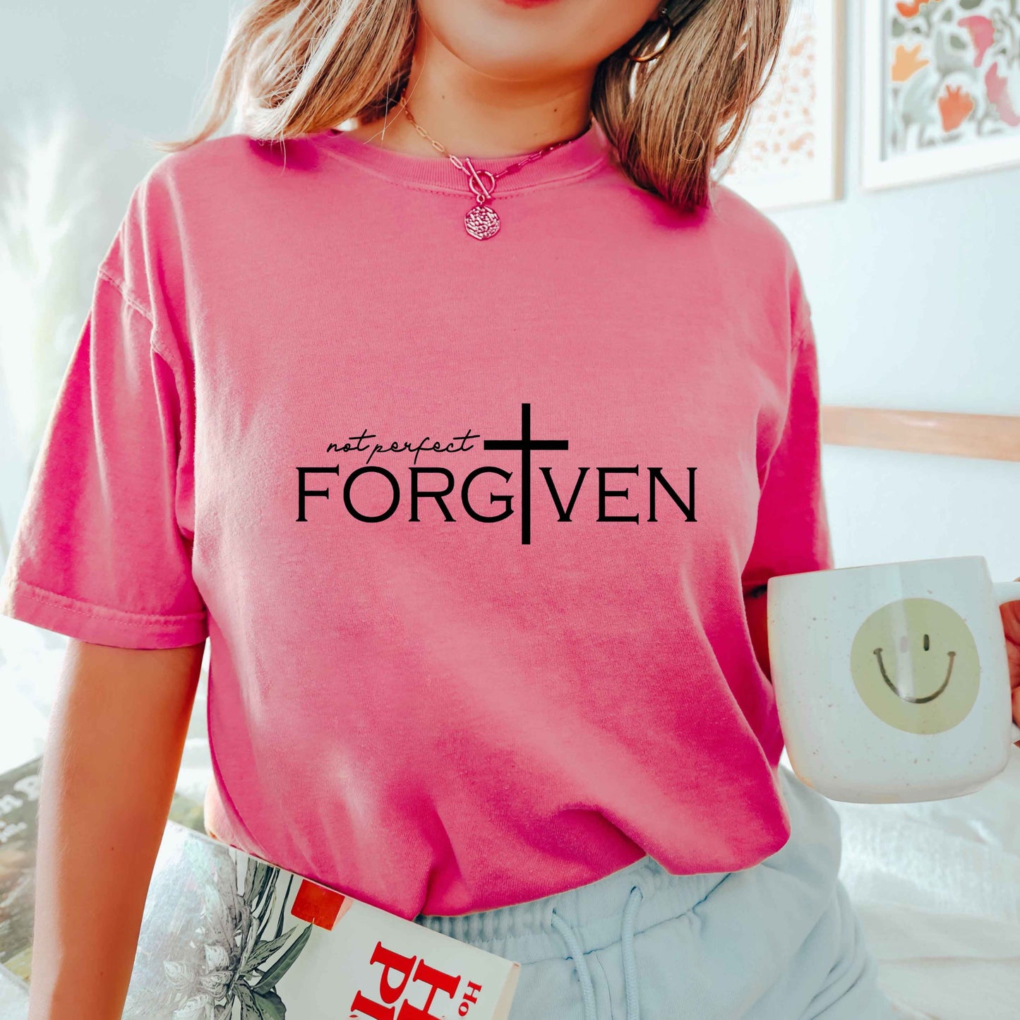 Not Perfect Forgiven Cross | Garment Dyed Tee