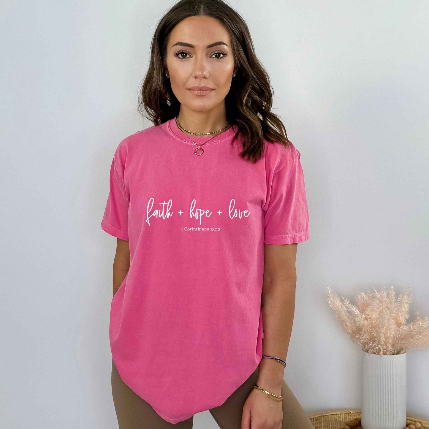 Faith Hope Love Scripture | Garment Dyed Tee