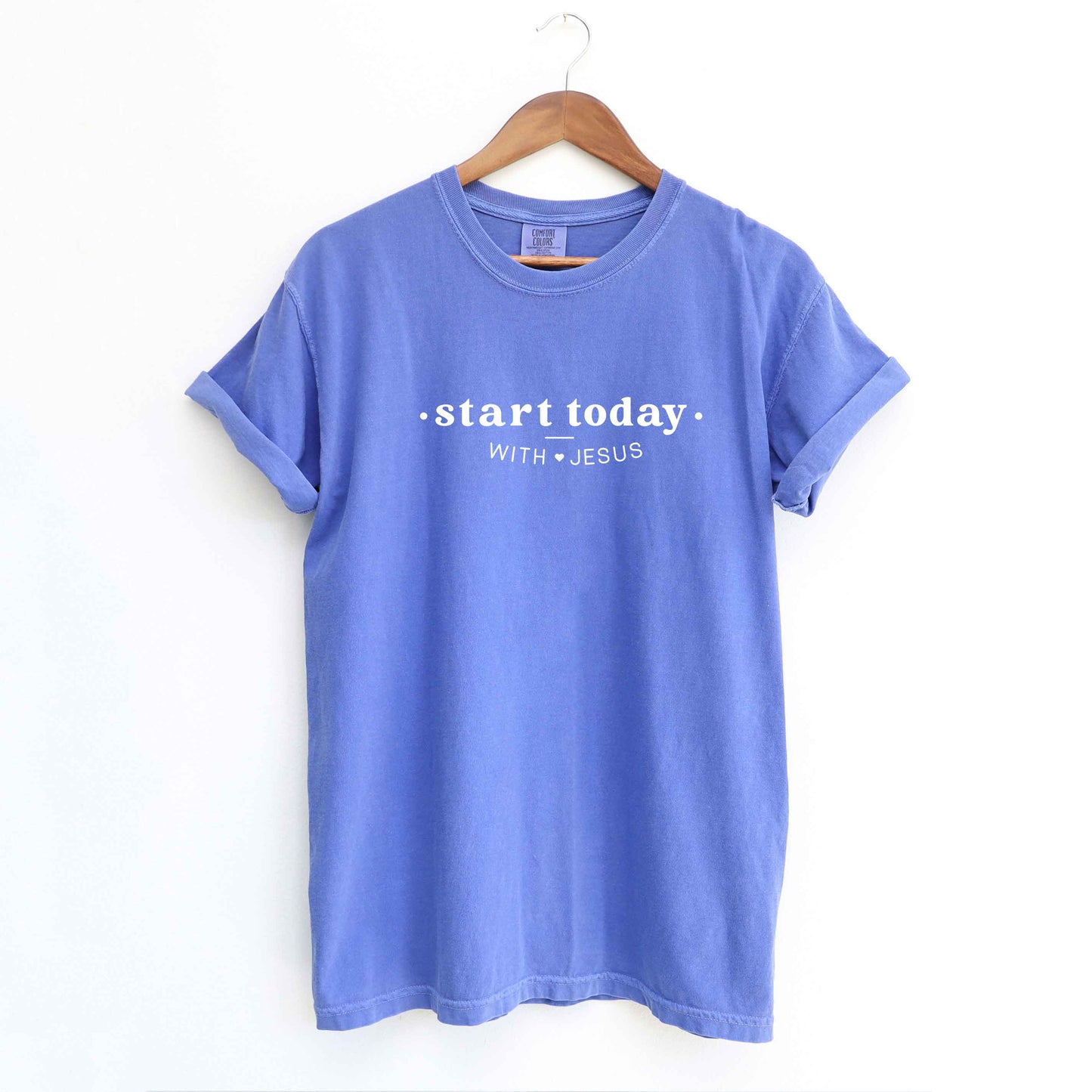 Start Today With Jesus Heart | Garment Dyed Tee