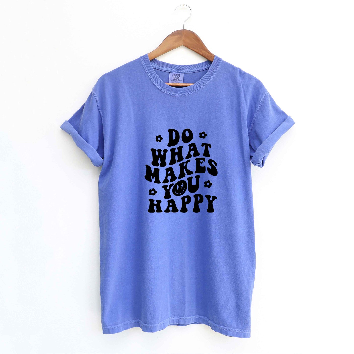 Makes You Happy Smiley Face | Garment Dyed Tee