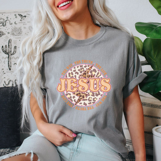 Jesus Leopard | Garment Dyed Tee