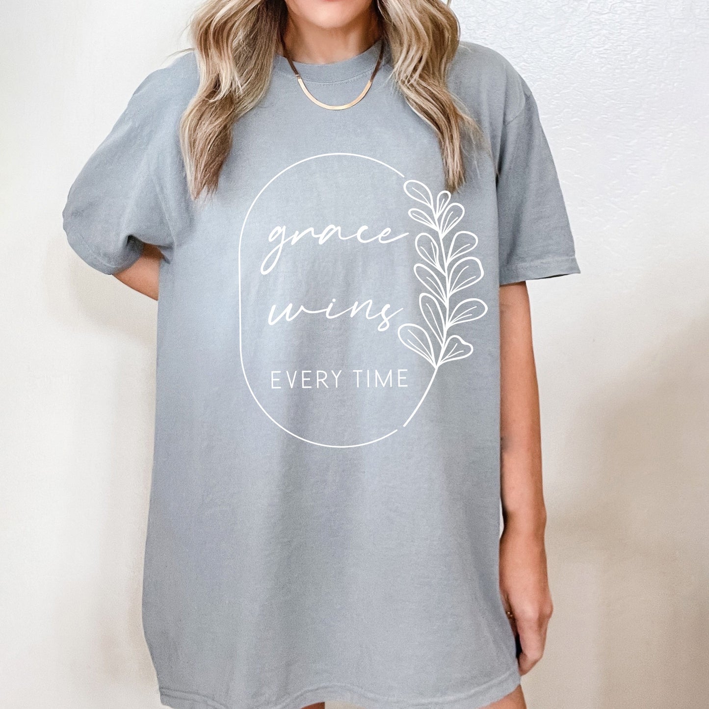 Grace Wins Every Time | Garment Dyed Tee