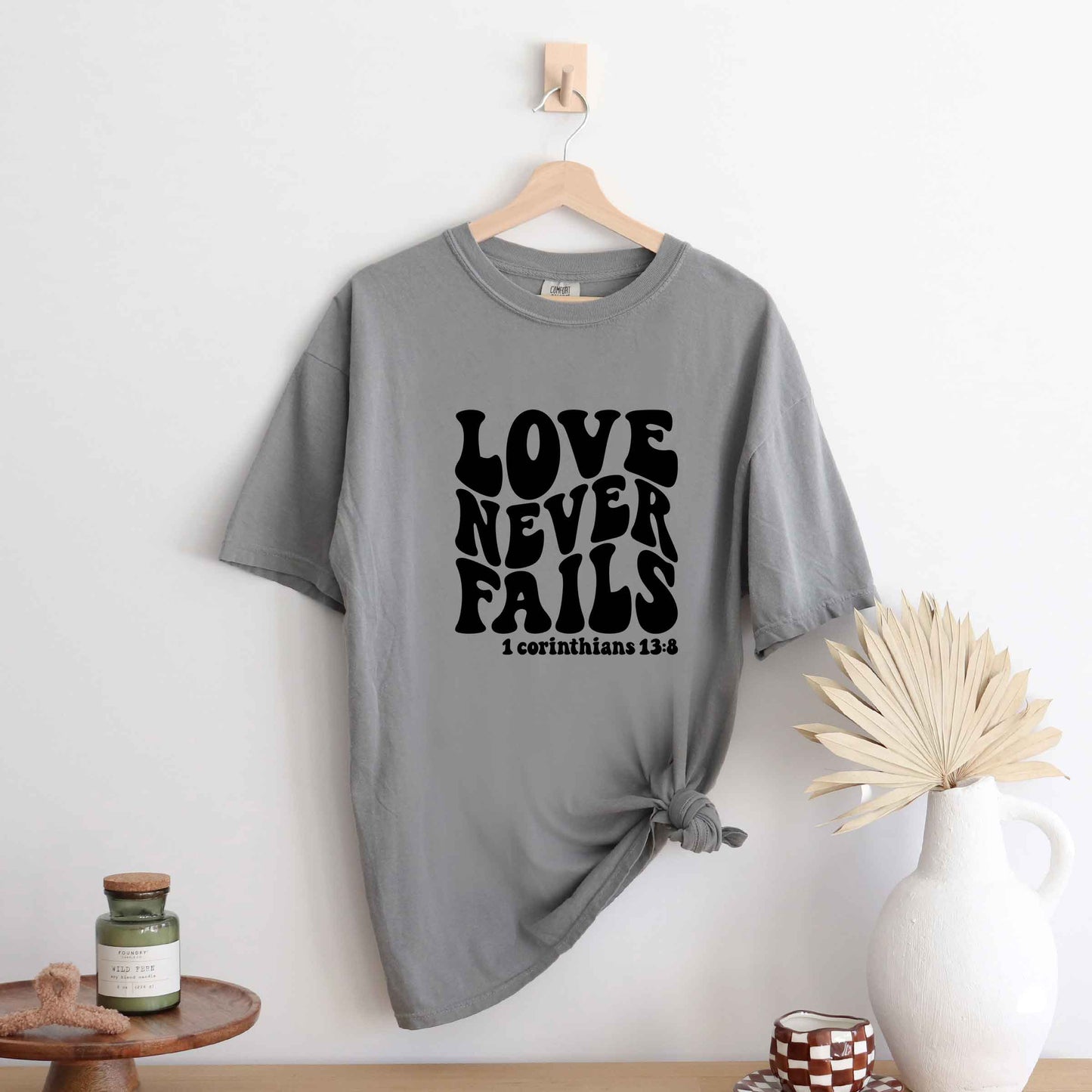 Love Never Fails Wavy | Garment Dyed Tee