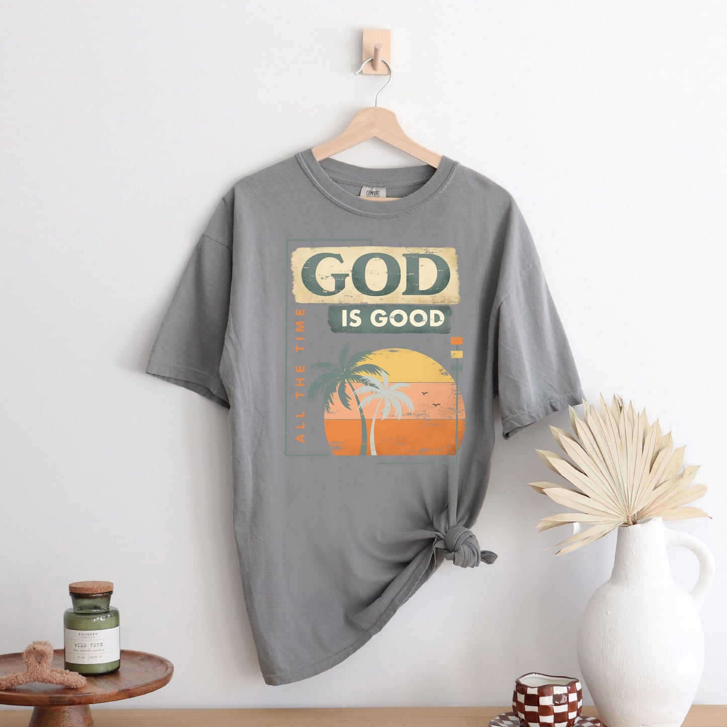 God Is Good Sunset | Garment Dyed Tee