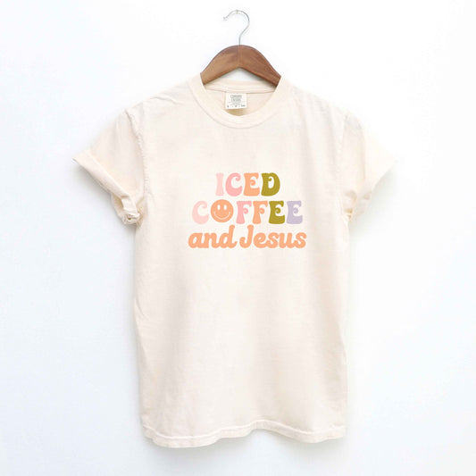 Iced Coffee And Jesus | Garment Dyed Tee