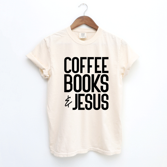 Coffee Books Jesus | Garment Dyed Tee